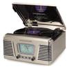 Crosley CR711 Autorama Turntable with AM/FM Radio, Brushed Chrome view 1