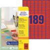 Avery Zweckform L6036-20 Coloured Mini Labels 25.4 x 10 mm for Colour Coding Pack of 20 Sheets view 1