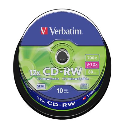 Verbatim 43480 12x CD-RW - 10 Pack Spindle