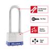 Master Lock Silver Outdoor Keyed-Alike Padlocks with Keys, Extra Long Shackle Lock for Gate, Fence, Shed, or Other Equipment, 3 Pack, 1TRILJ view 2