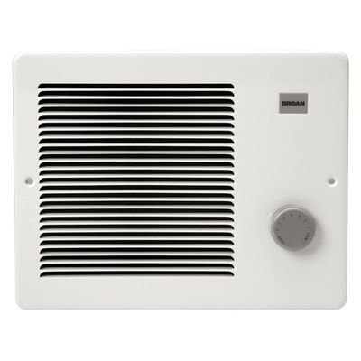 Broan-NuTone Wall Heater, White Grille Heater with Built-In Adjustable Thermostat, 750/1500W, 120/240V AC