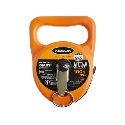 Keson G100 Little Giant Chalk Line Reel, 12-Ounce Chalk Capacity, 100-Foot