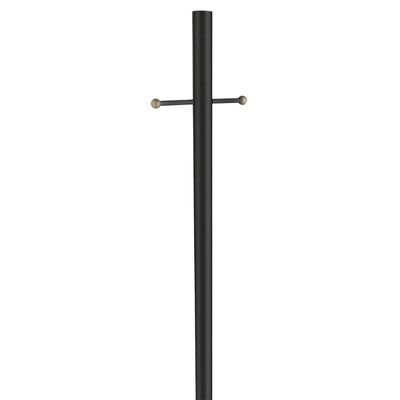 Design House Oakmont Outdoor Lamp Post, Weather-Resistant, Powder-Coated Steel, Easy Installation, Plastic Cross-Arm, Black, 3 In. D x 80 in. H, 501817