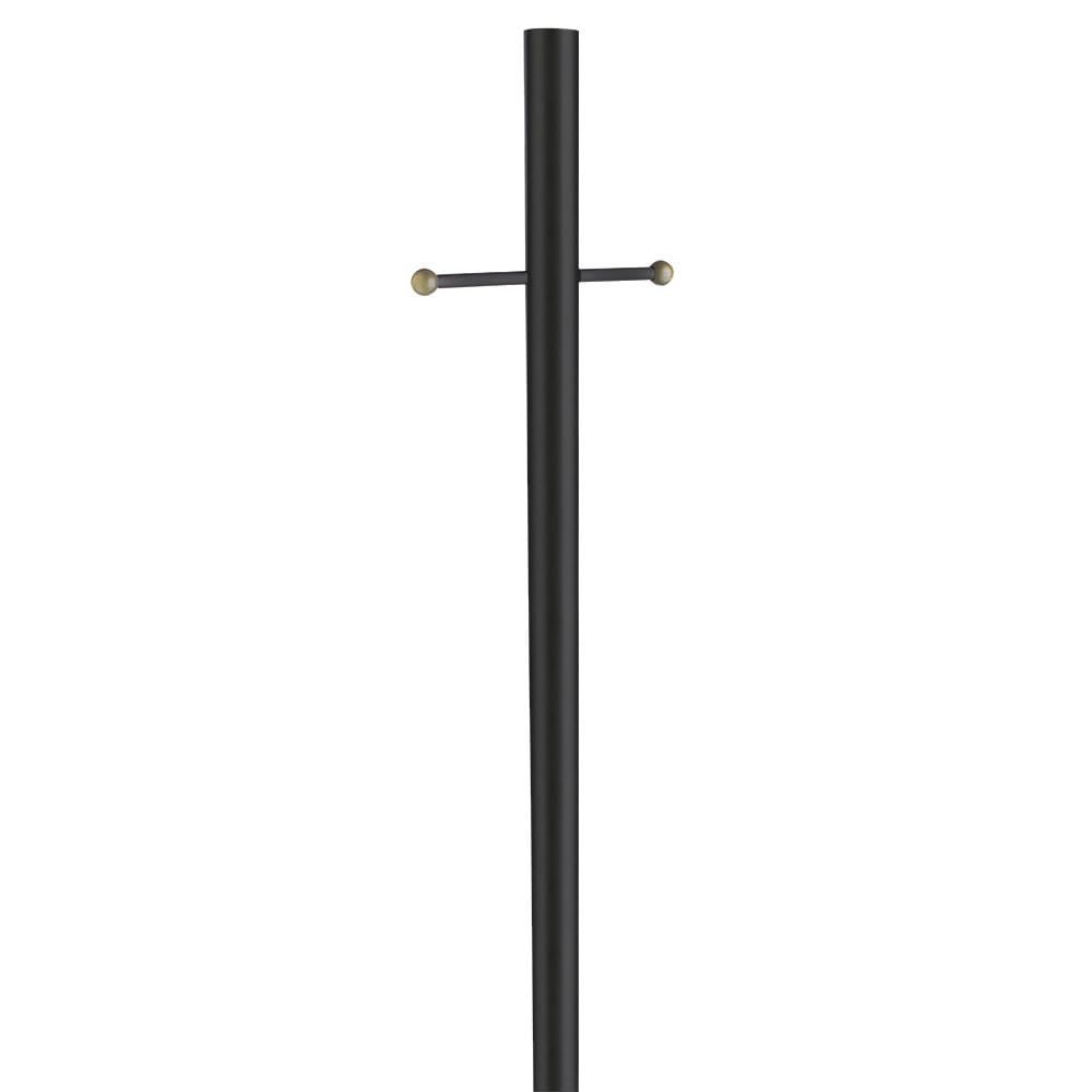 Design House Oakmont Outdoor Lamp Post, Weather-Resistant, Powder-Coated Steel, Easy Installation, Plastic Cross-Arm, Black, 3 In. D x 80 in. H, 501817