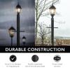 Design House Oakmont Outdoor Lamp Post, Weather-Resistant, Powder-Coated Steel, Easy Installation, Plastic Cross-Arm, Black, 3 In. D x 80 in. H, 501817 view 4