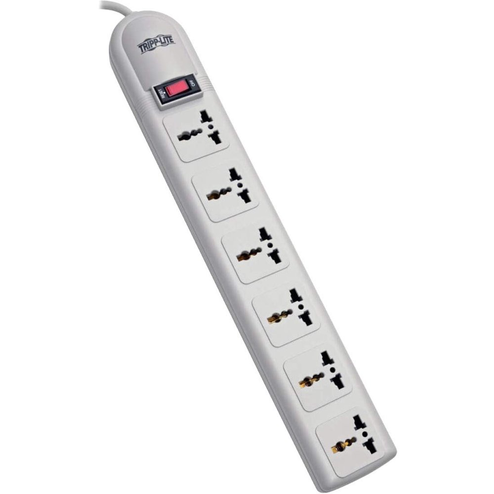Tripp LITE SUPER6OMNI Surge Strip 250V German, France Plug 6 Universal Outlets 6 feet Cord 750J