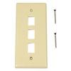3 Pos Rj Plstc Wallplate Plastic;3 Pos;unloaded view 1