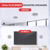Pyle 8 Ceiling Mount Speakers (Pair)- 2-Way Stereo Speaker System with Easy Install Flush Design - Directable 1 Titanium Dome Tweeter - 55Hz Freq Response for Deep Bass - 300W Peak Power,(White) view 3