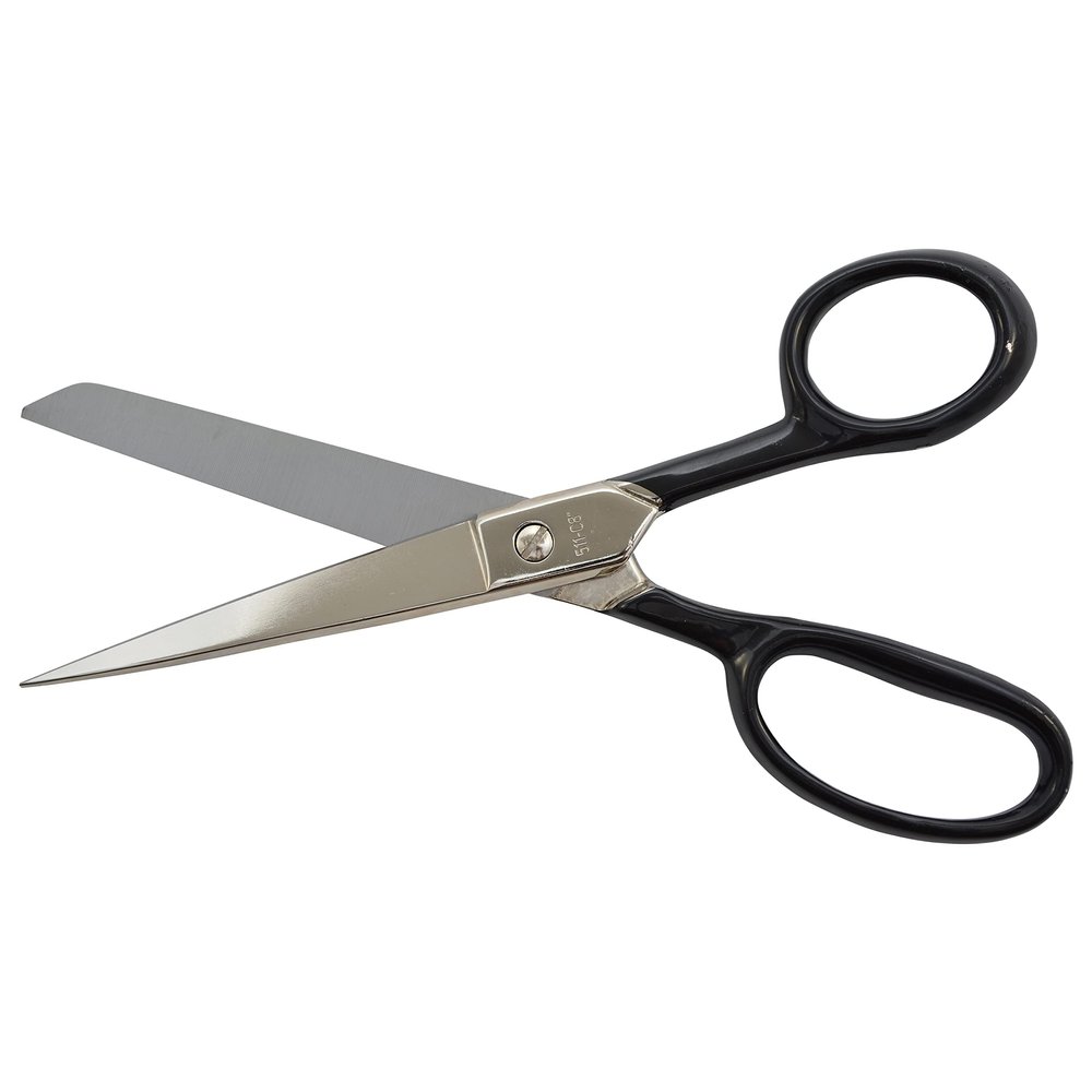 Westcott Forged Nickel Plated Straight Office Scissors, 8", Black