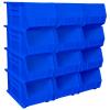 Akro-Mils 12 Pack AkroBins Plastic Storage Bins, Space-Saving Stackable Organizers for Garage, Classroom and Warehouse Organization, Blue view 1