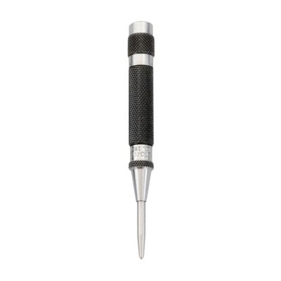 Starrett Automatic Center Punch with Hardened Steel Metal - 100mm Length, 11mm Punch Diameter Tapered - 18AA