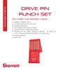 Starrett Extra-Long Drive Pin Punch Set with Knurled Grip and Protective Vinyl Case - 8" Length, 1/8", 3/16", 1/4", 5/16", 3/8" Punch Diameter - Set of 5 - S248PC view 2