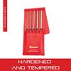 Starrett Extra-Long Drive Pin Punch Set with Knurled Grip and Protective Vinyl Case - 8" Length, 1/8", 3/16", 1/4", 5/16", 3/8" Punch Diameter - Set of 5 - S248PC view 4