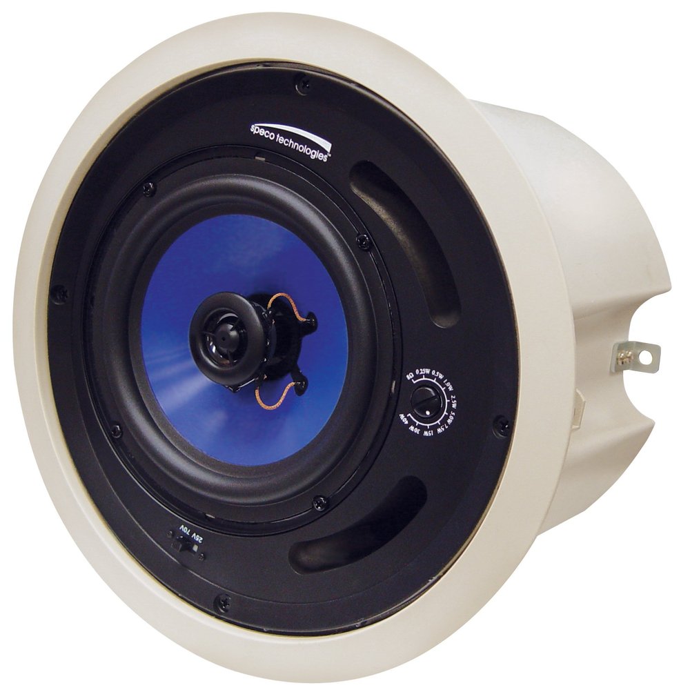Speco Technologies Speaker, 5.25 in, Backcan, 70/25V