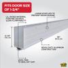M-D Building Products 68593 Aluminum and Vinyl U-Shape Screw-on Under Door Seal with Kick Plate Draft Stopper, Prevents Dust & Insects, Energy-Saving Door Insulation, Ideal for Home (36 Inch, Silver) view 2