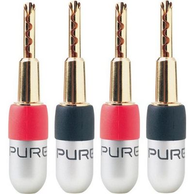 Belkin PureAV Do-It-Yourself Gold Banana Plugs (4-Pack)