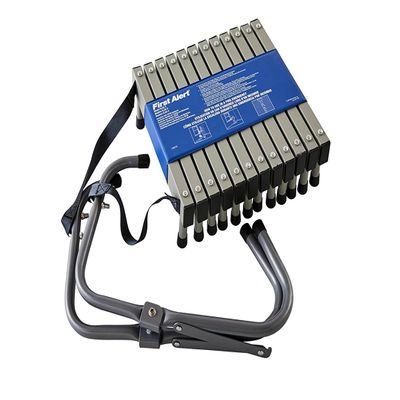 First Alert Two-Story Fire Escape Ladder, Steel, Anti-Slip, EL52-2, Black
