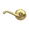 Schlage F40 V FLA 605 Flair Door Lever, Bed & Bath Privacy Lock, Bright Brass view 3