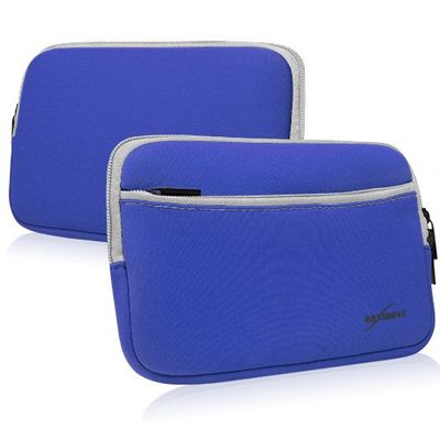 BoxWave Case Compatible with Foxit Software eSlick eBook Reader - SoftSuit with Pocket, Soft Pouch Neoprene Cover Sleeve Zipper Pocket - Super Blue