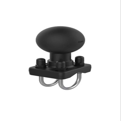 RAM MOUNTS (RAM-D-235U Double U-Bolt Base with 2.25" Ball for Rails from 0.75" to 1.25" in Diameter