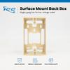 ICC Surface Mount Back Box, Single Gang, Raceway Compatible for Voice, Data, CATV, Fiber, Audio, and Video, Ivory view 2