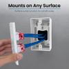 ICC Surface Mount Back Box, Single Gang, Raceway Compatible for Voice, Data, CATV, Fiber, Audio, and Video, Ivory view 3