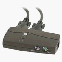 2PORT Slim PS/2 KVM Switch with Cables Included