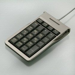 A.P.O TK2P22GM USB Connection Numeric Keypad with USB 2 Port Hub Gunmetal