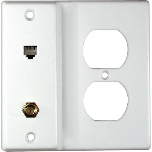 Ac/Coax/Phone Wall Plate