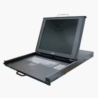 8PORT 1U Rack Mount KVM Switch 15IN LCD Console Keyboard Touchpad