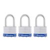 Master Lock 5TRILFPF Outdoor Padlock with Key, 3 Pack Keyed-Alike view 1