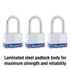 Master Lock 5TRILFPF Outdoor Padlock with Key, 3 Pack Keyed-Alike view 2