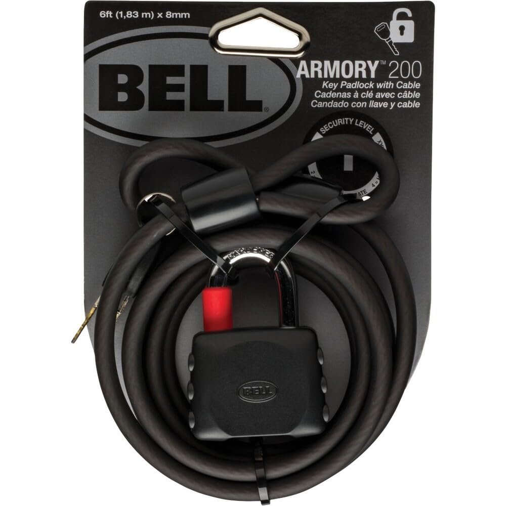 Bell Key 'N Go Steel Cable Padlock for Bike