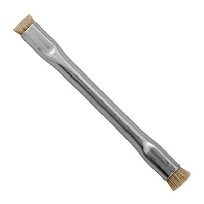 Gordon Brush 1010HH - Double-ended Applicator Brush-3/16' Tapered / 1/4' Flat Horse Hair w/Zinc-Plated Steel Handle