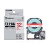 King Jim SS12R Tepra PRO Tape Cartridge, 0.5 inches (12 mm), White, Red Letter view 1