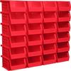 Akro-Mils 30210 AkroBins Plastic Storage Bin Hanging Stacking Containers, (5-Inch x 4-Inch x 3-Inch), Red, 24-Pack view 1