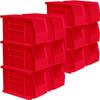 Akro-Mils 30230 AkroBins Plastic Storage Bins, 11"x5"x5", Red, 12-Pack view 1