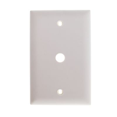 Pass & Seymour TP11WCC15 1 Gang Telephone Hole Opening Wall Plate, Nylon, White