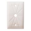 Pass & Seymour TP11WCC15 1 Gang Telephone Hole Opening Wall Plate, Nylon, White view 2