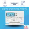 Lux Pro Programmable Thermostat for Home Use; 1 Heat, 1 Cool, Model PSP511LC, 5-2 Day with Backlight view 2