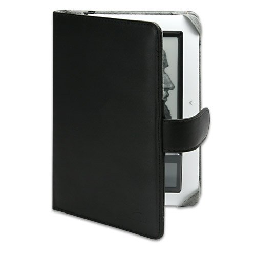 BoxWave Case Compatible with Barnes & Noble Nook (1st Ed.) - Nero Leather Elite Case, Professional, Stylish Genuine Leather Folio Cover