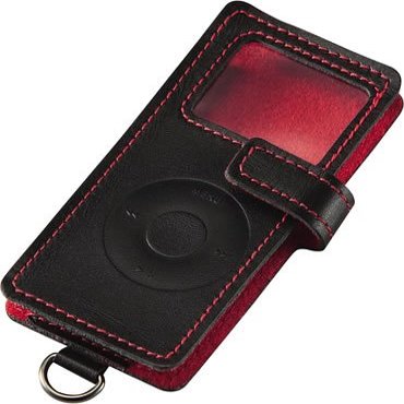 ELECOM AVD-PACL04BKM Leather Case for iPod Nano