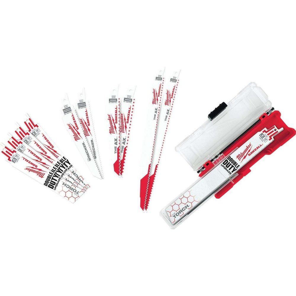 Milwaukee Electric Tool 49-22-1129 Sawzall Reciprocating Saw Blade Set, 12 Pc, White