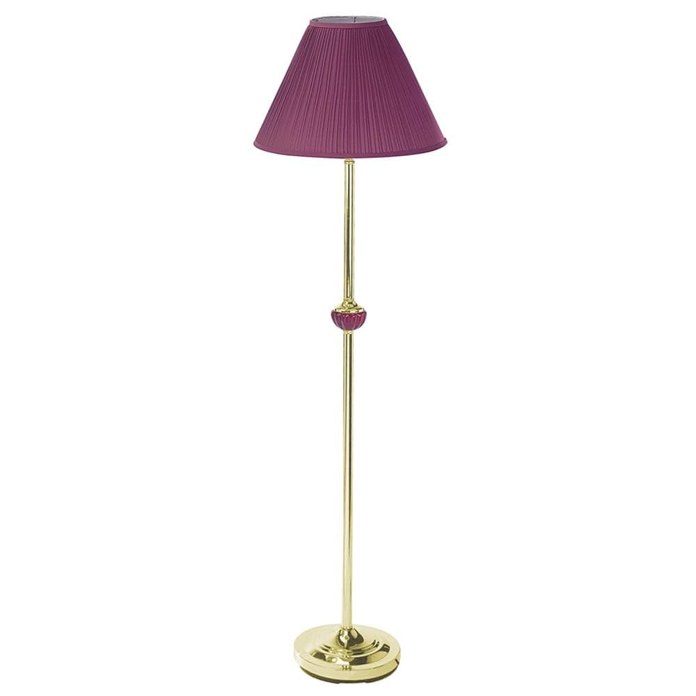 ORE International Burgundy Ceramic/Brass Floor Lamp - Burgandy