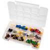 Akro-Mils 05705 Plastic Portable Parts Storage Case for Hardware and Crafts with Hinged Lid and 4 Adjustable Dividers, (8-3/8-Inch x 5-Inch x 1-5/8-Inch), Small, Clear view 1