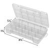 Akro-Mils 05705 Plastic Portable Parts Storage Case for Hardware and Crafts with Hinged Lid and 4 Adjustable Dividers, (8-3/8-Inch x 5-Inch x 1-5/8-Inch), Small, Clear view 2