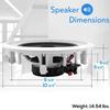 8 Ceiling Wall Mount Speakers - Pair of 2-Way Midbass Woofer Speaker 70v Transformer Directable 1 Titanium Dome Tweeter Design w/ 55Hz-22kHz Frequency Response & 300 Watts Peak - Pyle PDIC80T White view 2