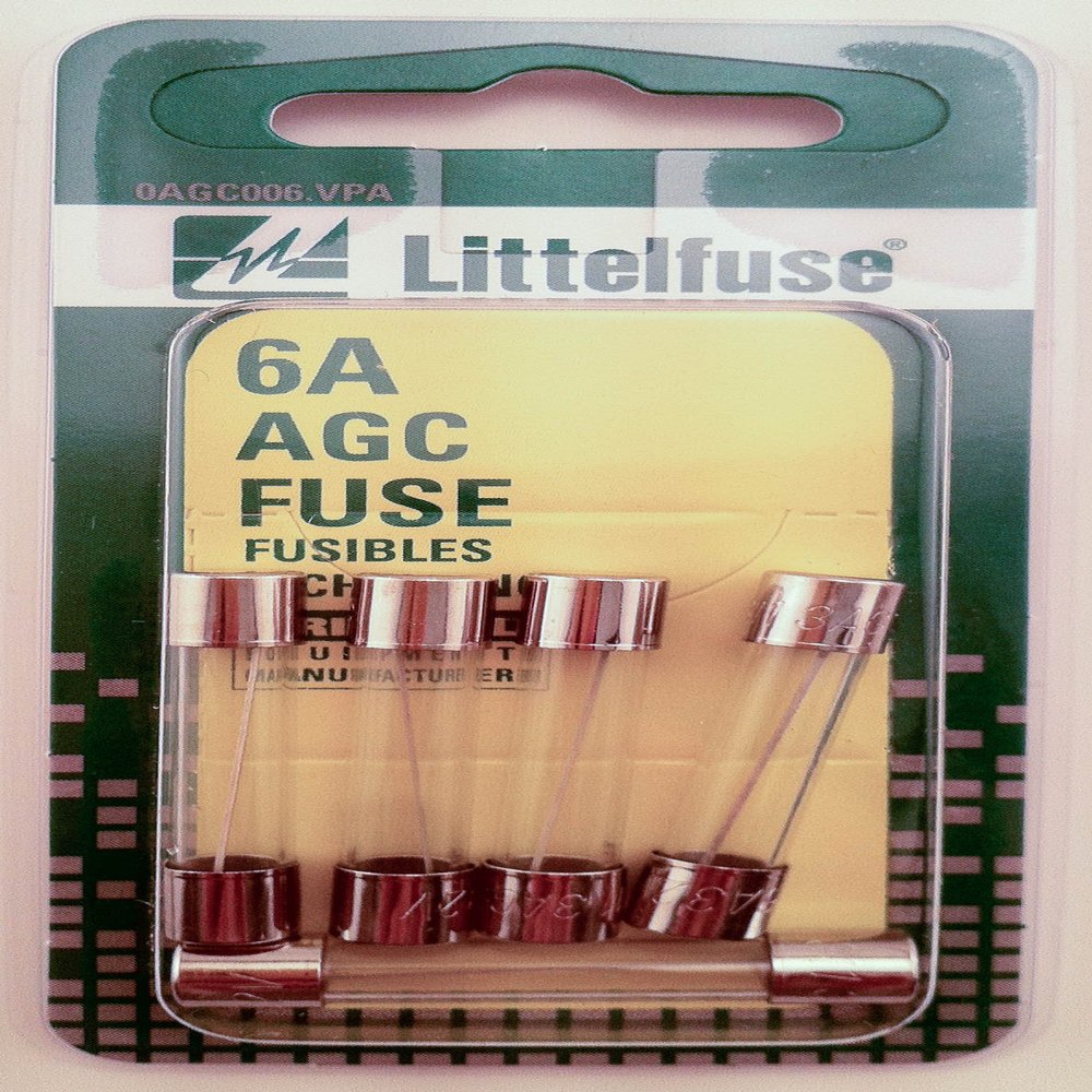 Littelfuse AGC6BP Agc Gls Fuse 5Cds/Pk, 6A