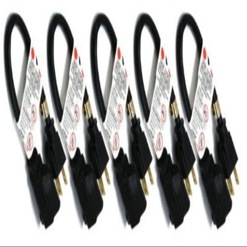 1ft (0.3M) 18AWG (Power Extension Cord) Power Extension Cable 1 Feet (0.3 Meters) 3 Conductor (NEMA 5-15P to NEMA 5-15R) 10 Amp Power Cable CNE01914 (5 Pack)