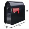 Gibraltar Mailboxes Tuff Body Large Capacity Galvanized Steel Black, Post-Mount Mailbox, TB1B0000 view 4